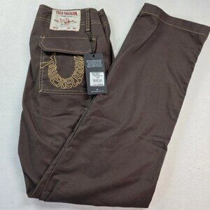 True Religion Men's Cargo Pants 32 HS Outline Bracken Brown NWT